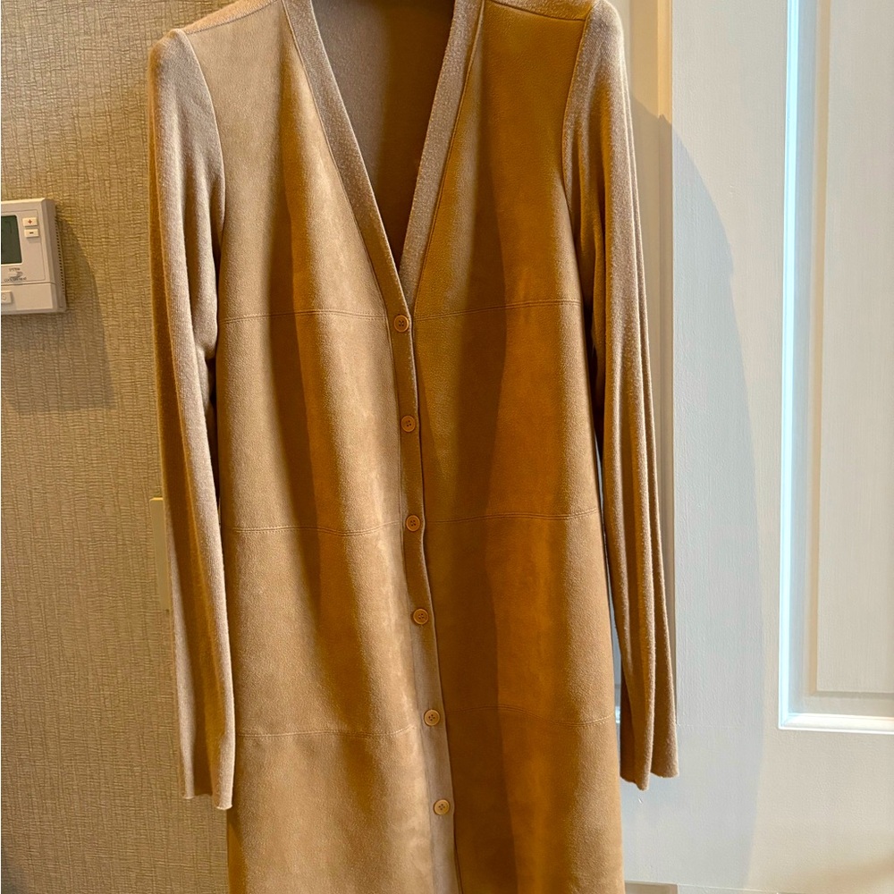 Mixed media sweater jacket